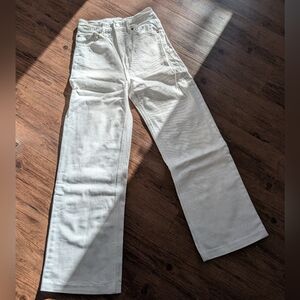 White Wide-Leg Jeans